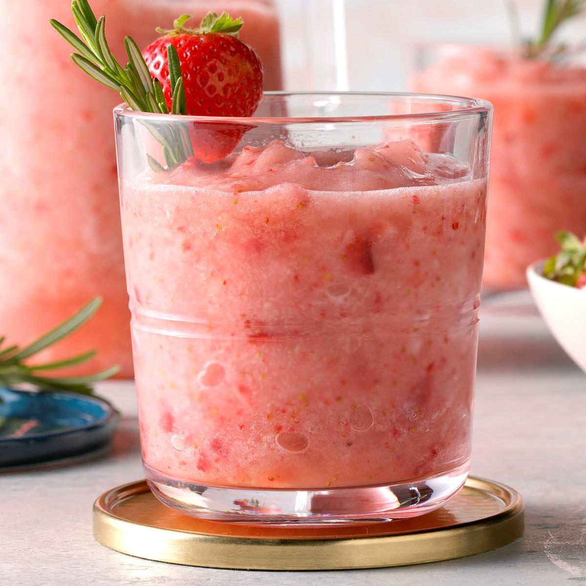 Rosemary strawberry daiquiri