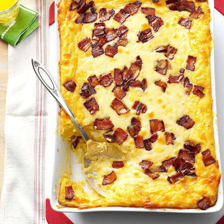 Baked Two-Cheese & Bacon Grits
