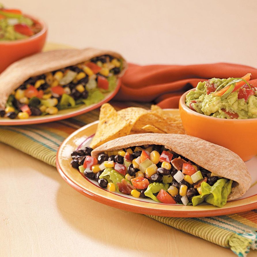 Black Bean Pita Pockets