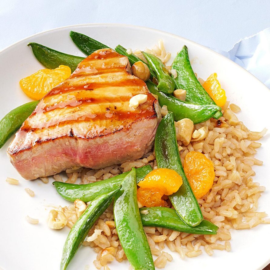 Grilled Sesame Orange Tuna Steaks