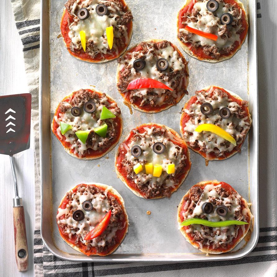 Jack-o’-Lantern Pizzas