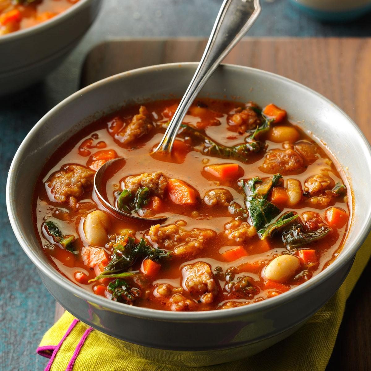 Instant Pot Italian Sausage & Kale Soup