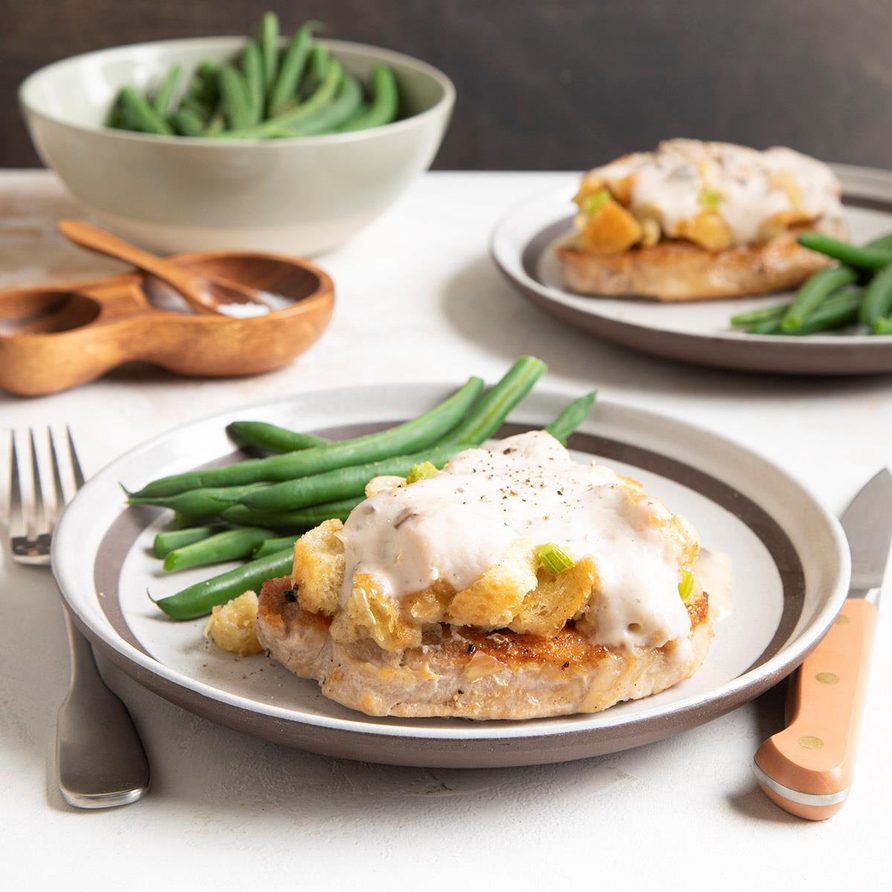 Pork Chops with Stuffing