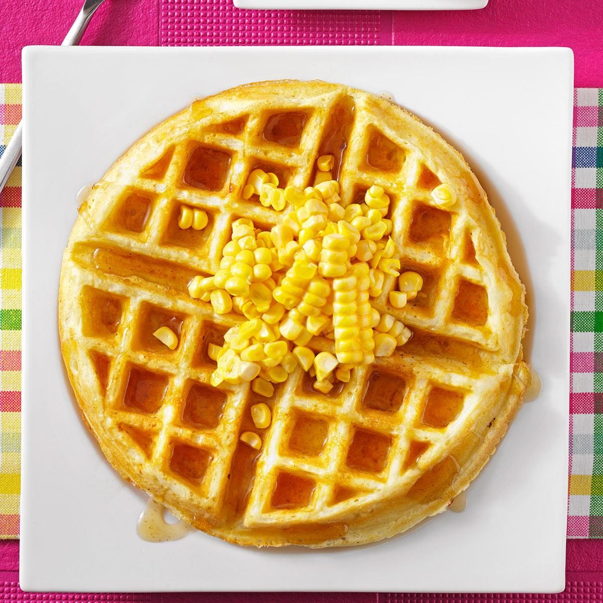 Corn Fritter Waffles With Spicy Maple Syrup Exps89903 Hc2847498b08 01 5bc Rms 2