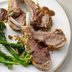 Herb-Crusted Rack of Lamb with Mushroom Sauce