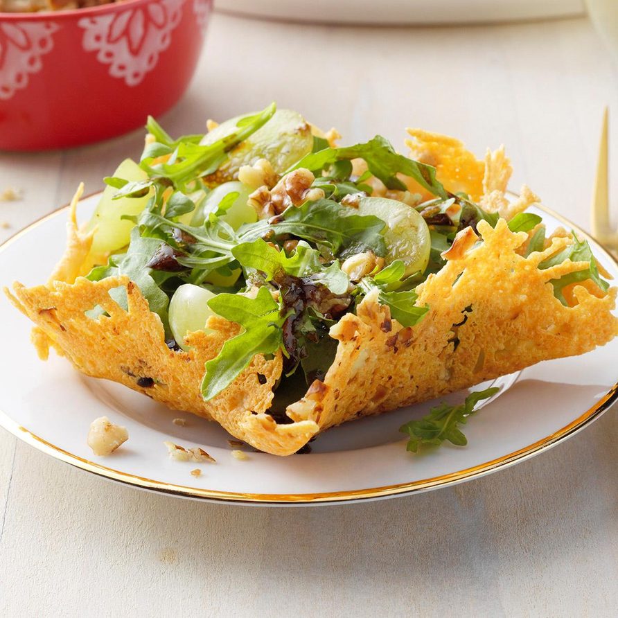 Parmesan, Walnut & Arugula Baskets