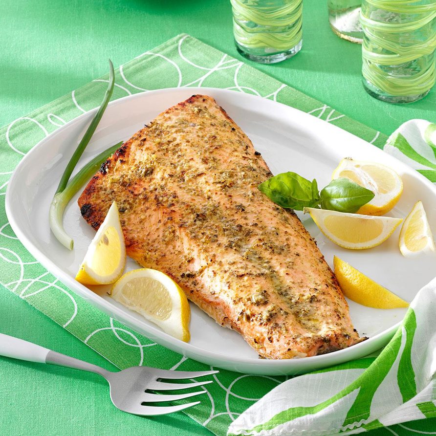 Pesto Grilled Salmon