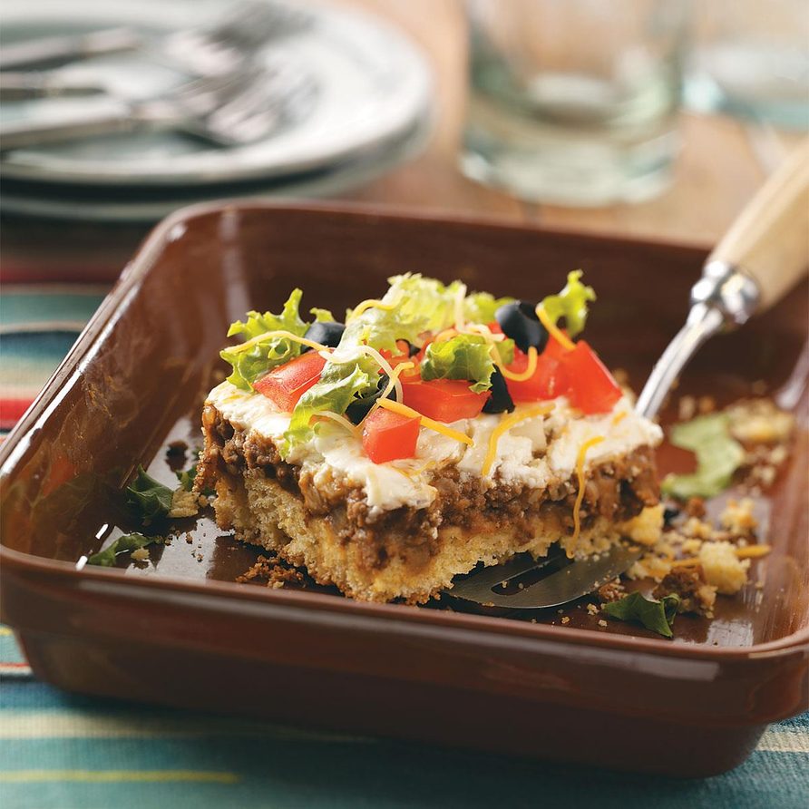 Taco Cornbread Squares