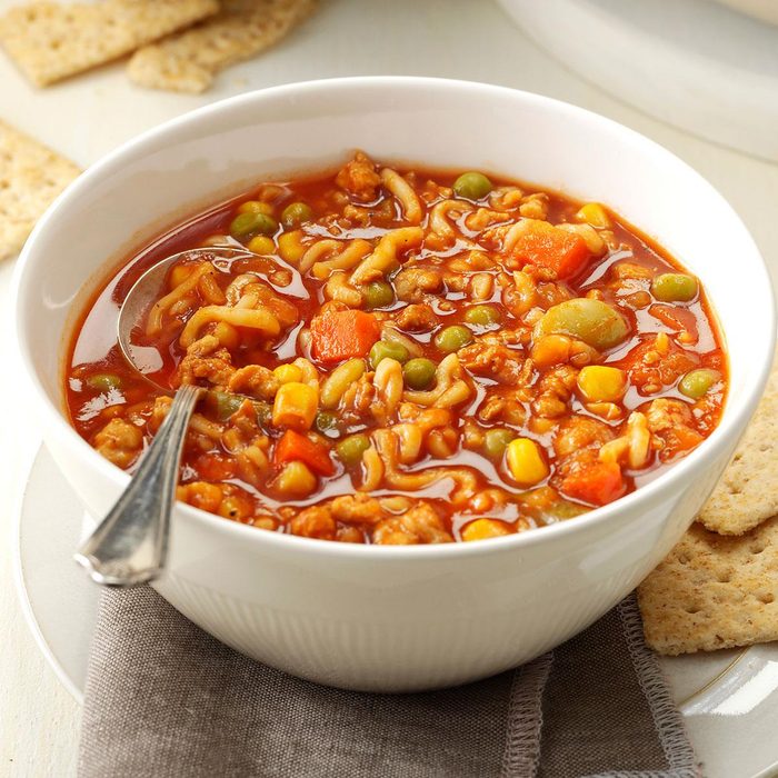 Turkey noodle ramen soup