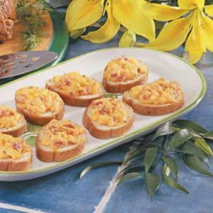 Cheddar Bacon Toasts
