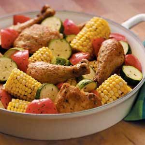 Corn and Chicken Dinner