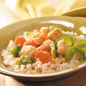 Orange Chicken and Veggies with Rice