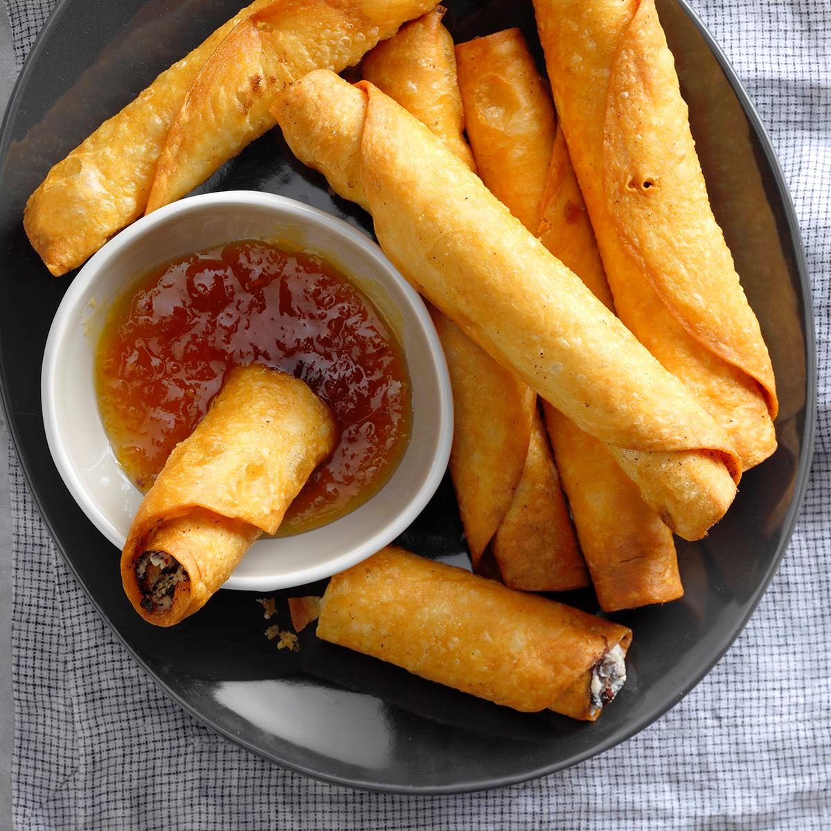 Portobello Mushroom and Cream Cheese Taquitos