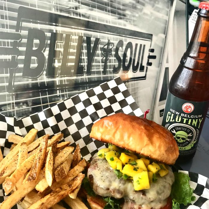 Burgers and fries and Sparetime's Belly & Soul