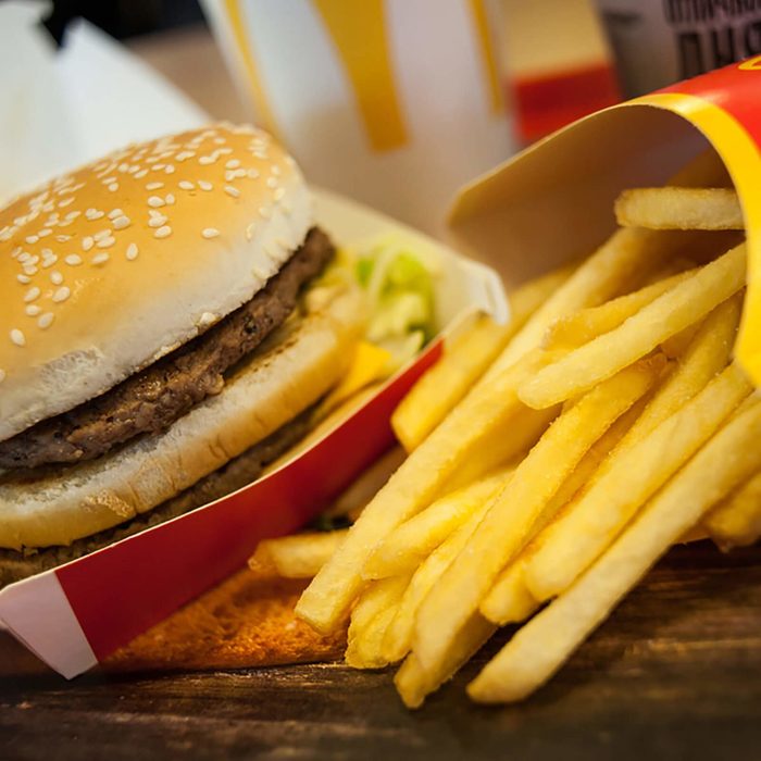 McDonald's burger and fries