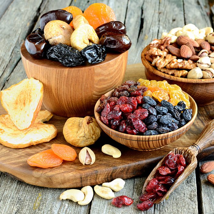 Mix of dried fruits and nuts