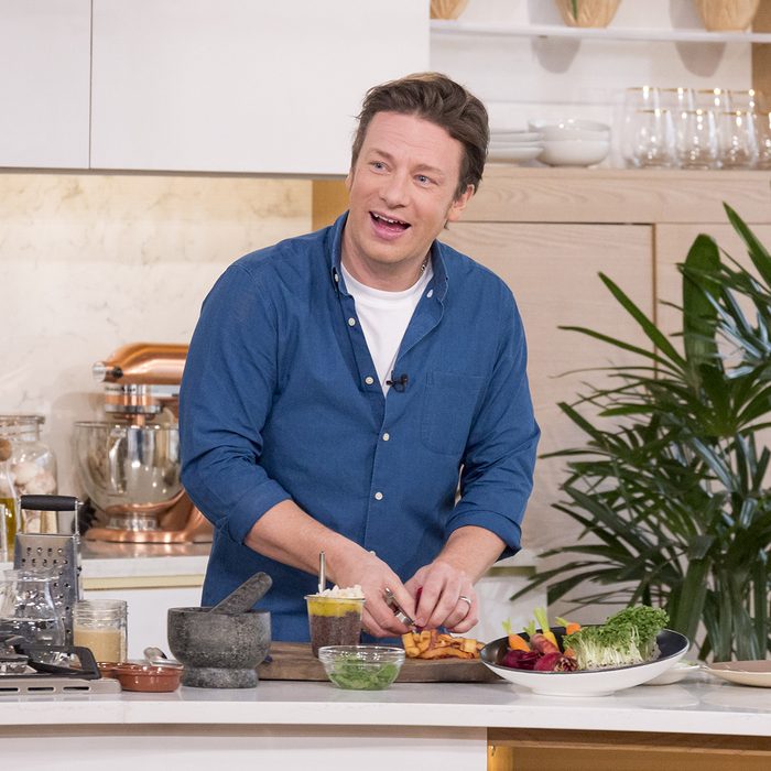 Editorial use only Mandatory Credit: Photo by S Meddle/ITV/REX/Shutterstock (5371594bs) Jamie Oliver 'This Morning' TV Programme, London, Britain - 16 Nov 2015 SUPERGOOD SUPERFOOD WITH JAMIE OLIVER Jamie Oliver is cooking up his ‘day on a plate’: the ultimate breakfast, lunch and dinner the 'super food' way.