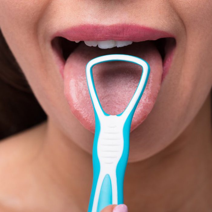 Scraping tongue