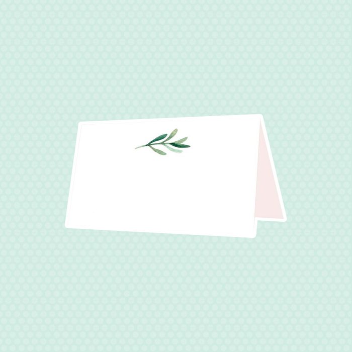 Elegant Greenery Tent Table Cards