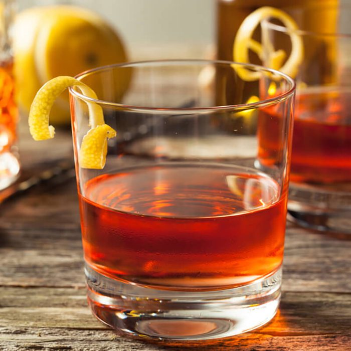 Homemade New Orleans Sazerac Cocktail with Bitters and Rye