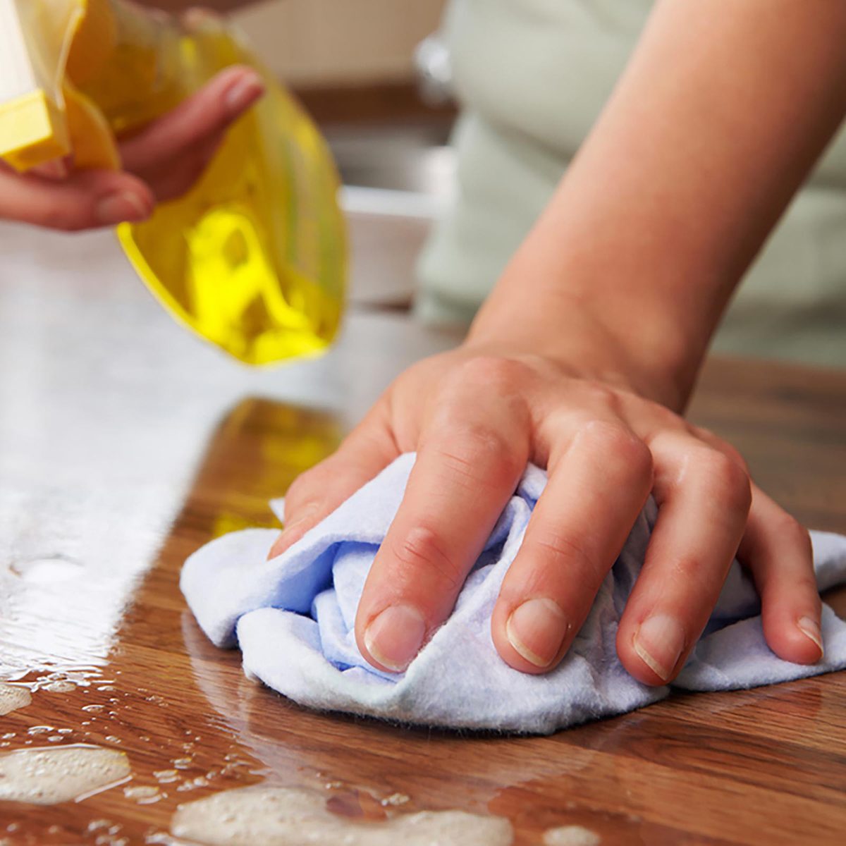 Cleaning the floor