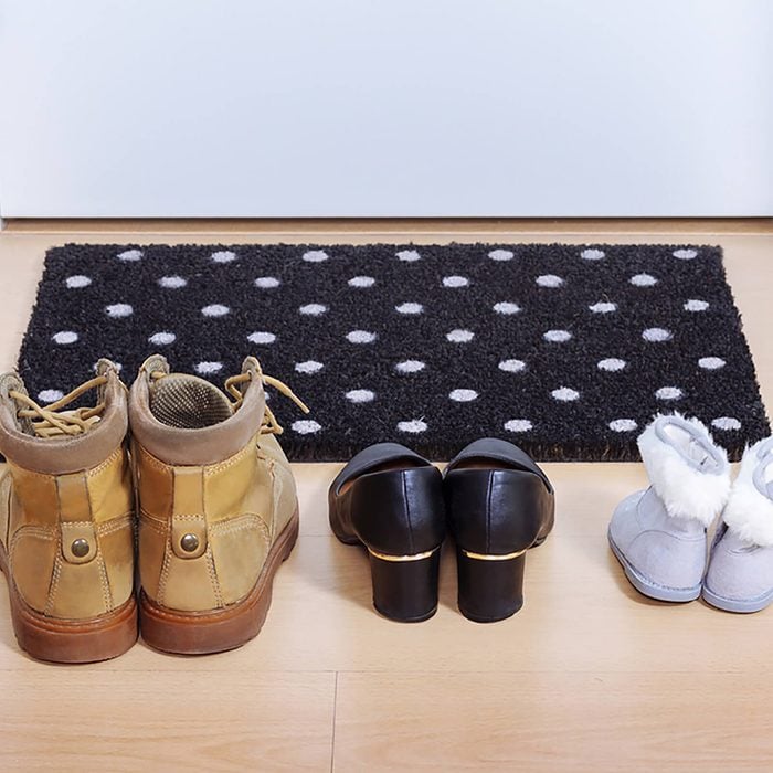 Shoes by doormat