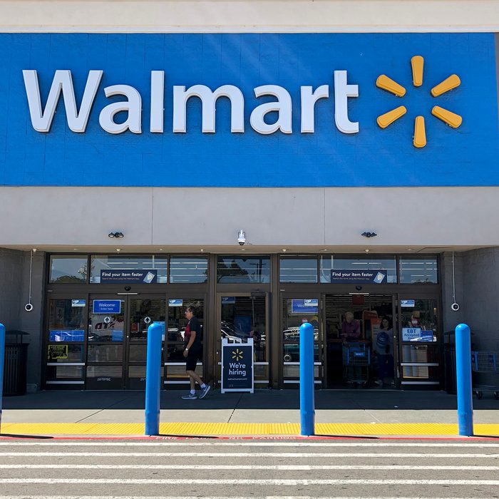 SAN LEANDRO, CALIFORNIA - SEPTEMBER 03: Customers enter a Walmart store on September 03, 2019 in San Leandro, California. Walmart, America's largest retailer, announced that it will reduce the sales of gun ammunition that can be used in handguns and assault style rifles, including .223 caliber and 5.56 caliber bullets. The move comes one month after a gunman opened fire on customers at a Walmart store in El Paso, Texas. (Photo by Justin Sullivan/Getty Images)