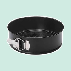 Hiware 8 Inch Non-stick Springform Pan with Removable Bottom - Leakproof Cheesecake Pan Bakeware with Cleaning Cloth