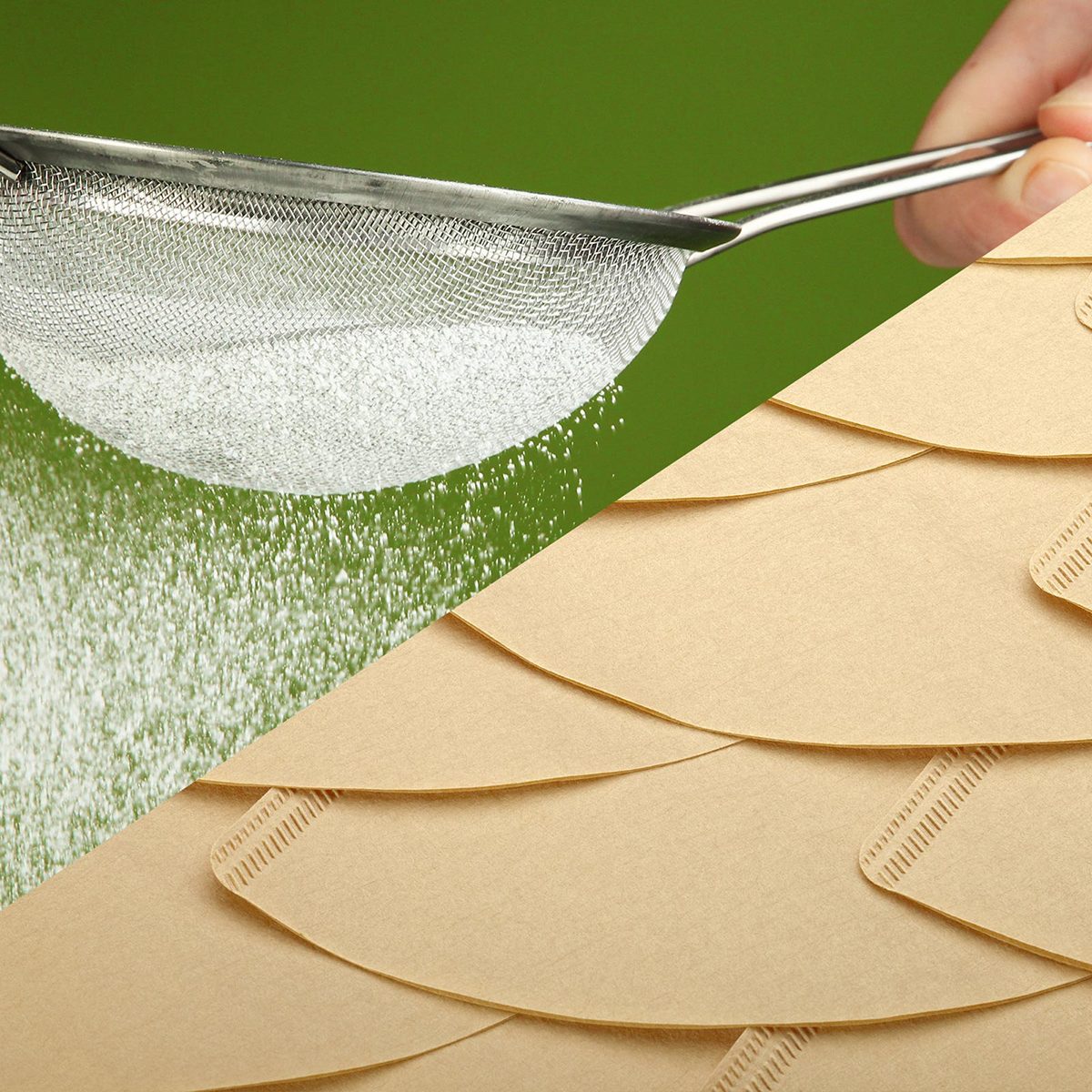 Line a sieve