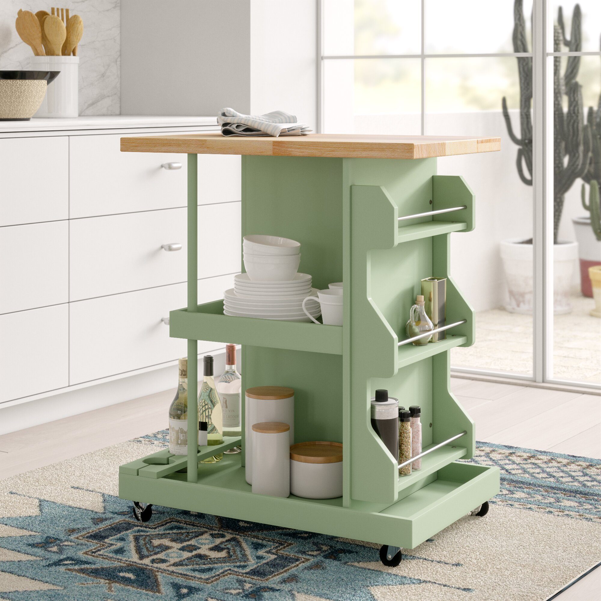 Diaz Kitchen Island Cart