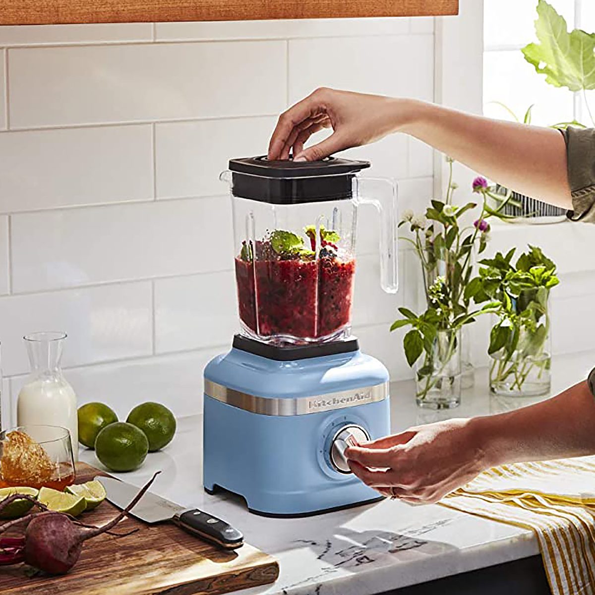 KitchenAid KSB1332YVB K150 Blender, 48 oz, Matte Velvet Blue