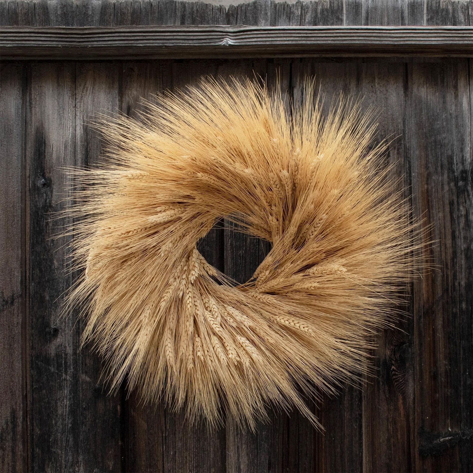 Fall Dried Wheat Wreath