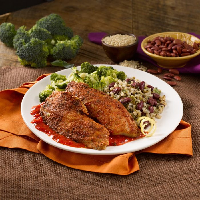 Blackened Tilapia With Red Pepper Coulis Via Bistromd.com