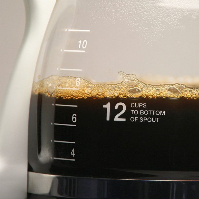 Coffee brewing in glass kettle