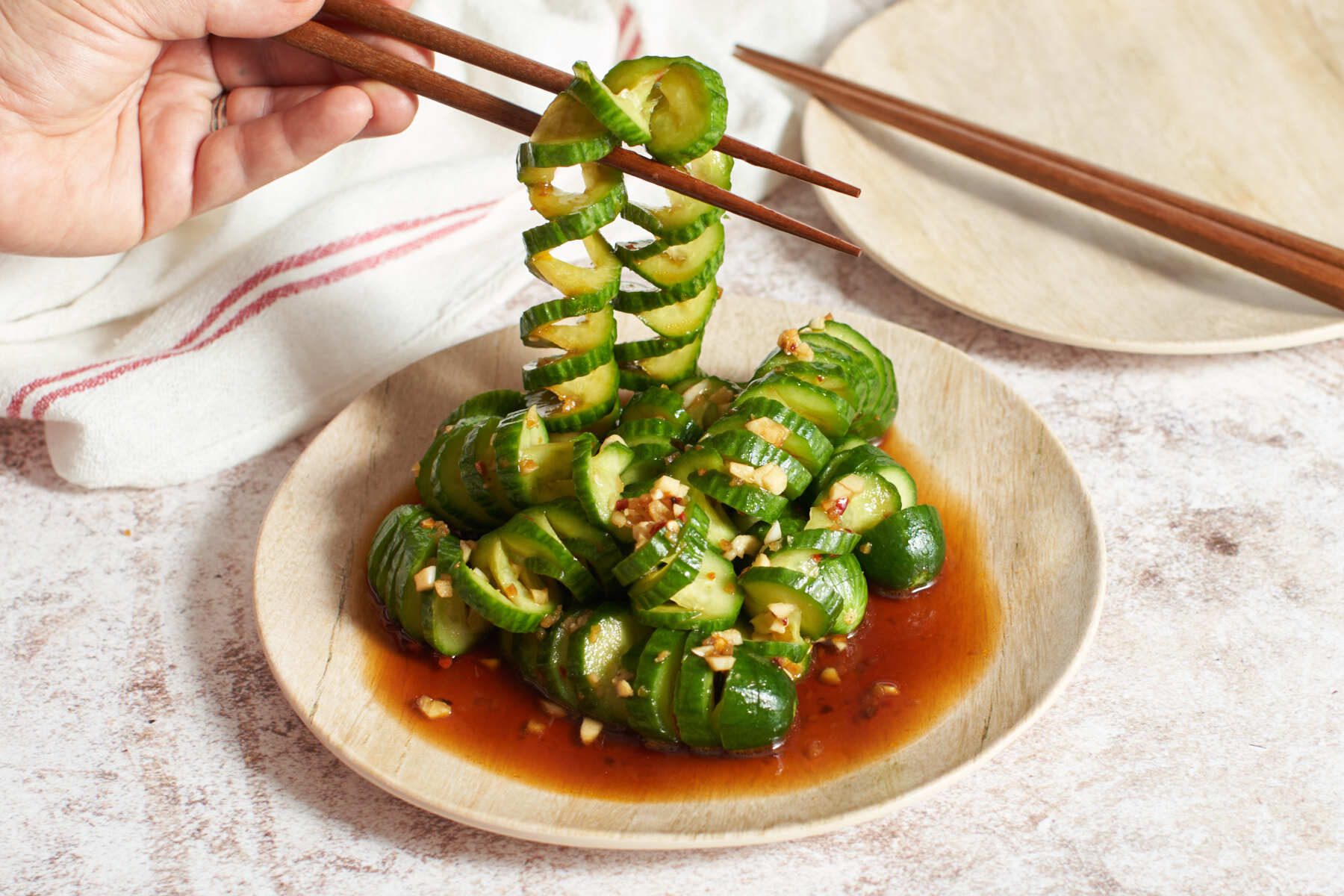 Tiktok Cucumber Salad
