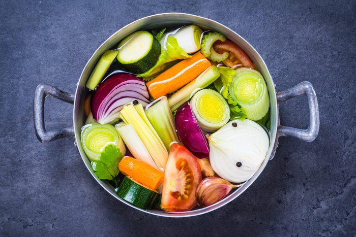 Vegetable broth or soup.