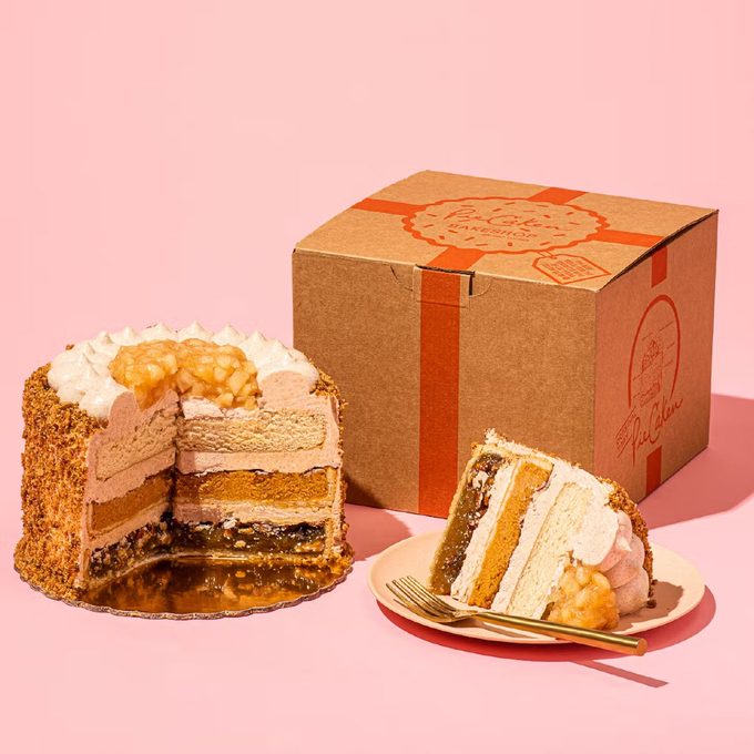 Piecaken with a Slice on Plate