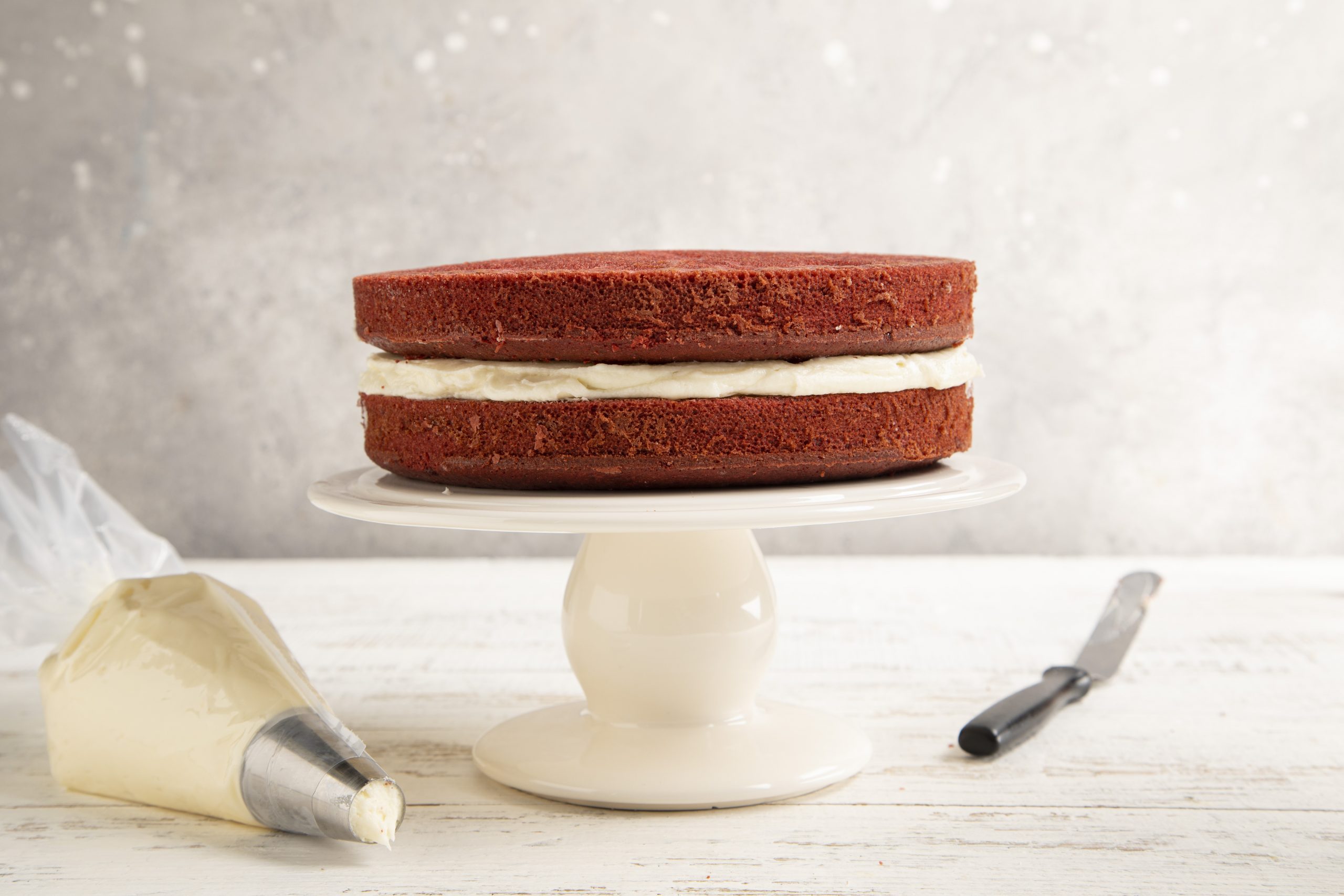 how to make a gluten free red velvet cake step 9