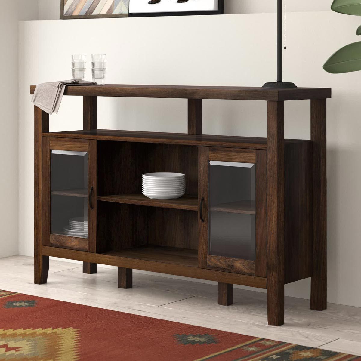 Open Shelf Buffet Table