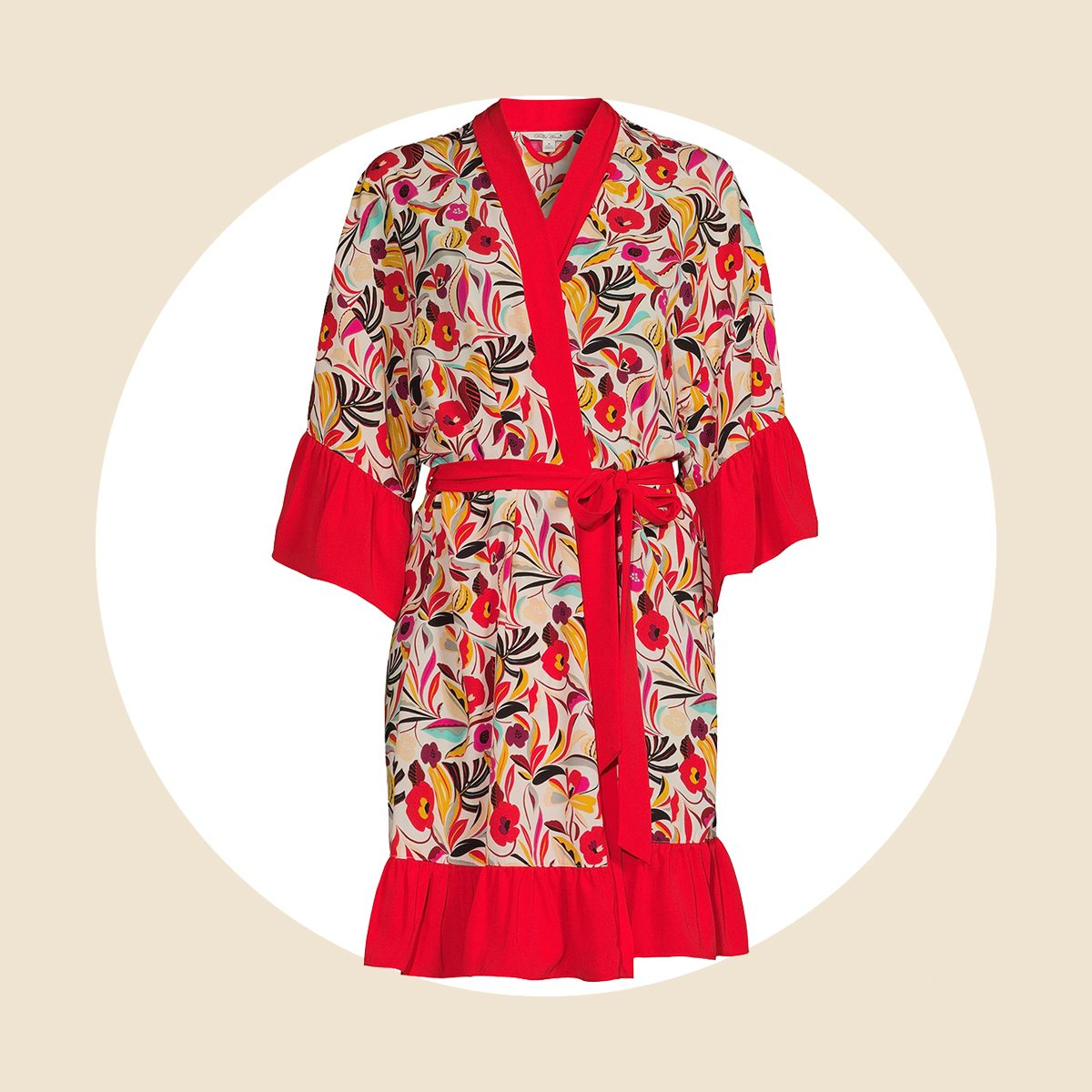 Ruffle Sleeve Robe