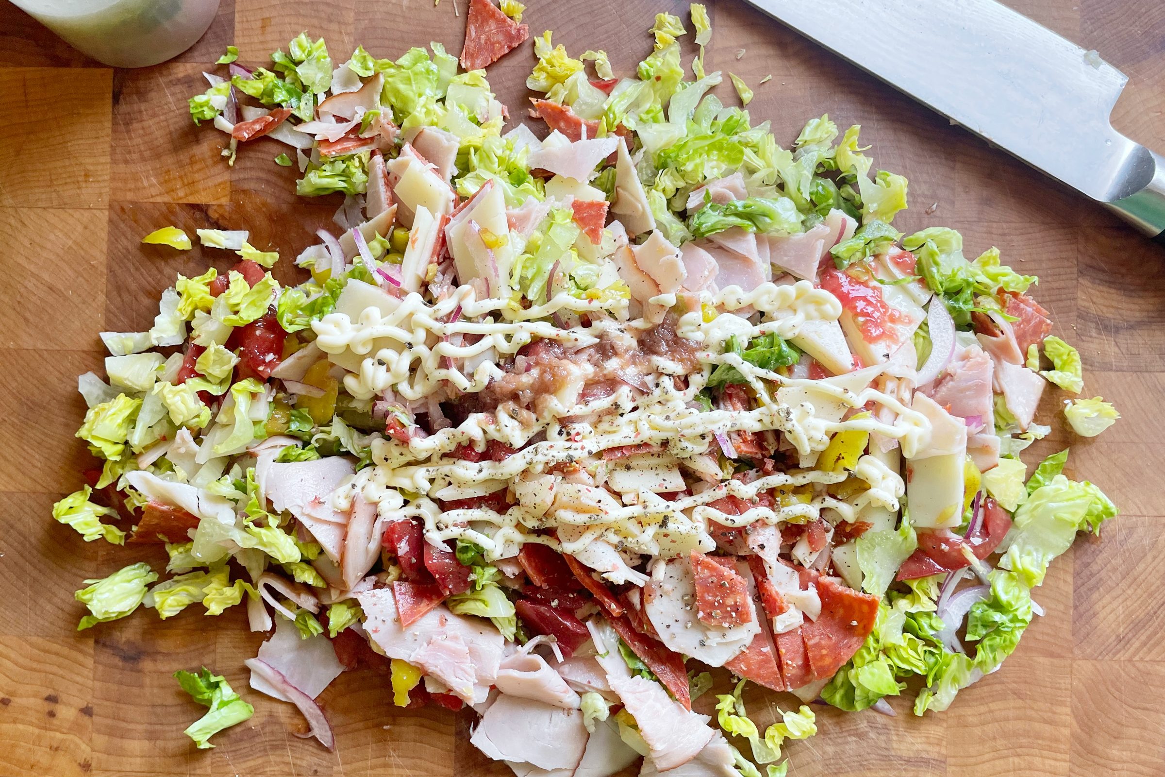 Toh Tiktok's Viral Chopped Italian Sandwich Chopped Step 3 Risa Lichtman For Taste Of Home Jvedit