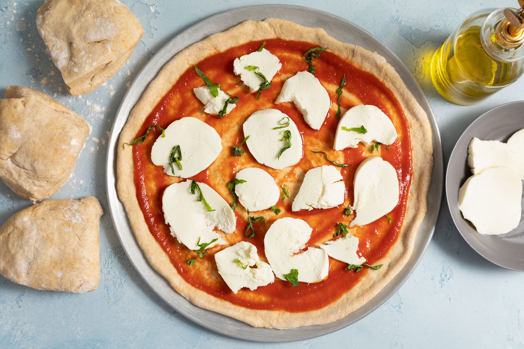 Pizza with toppings 