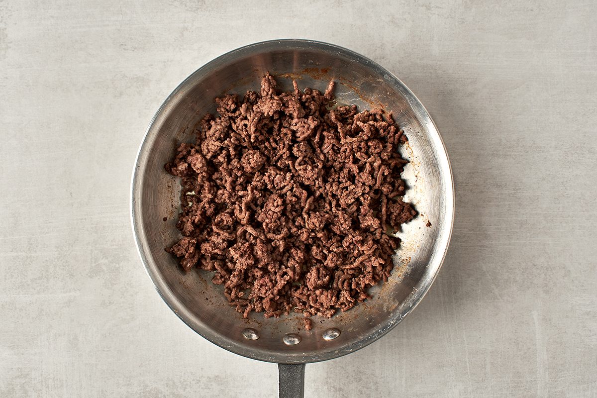 Cook ground beef