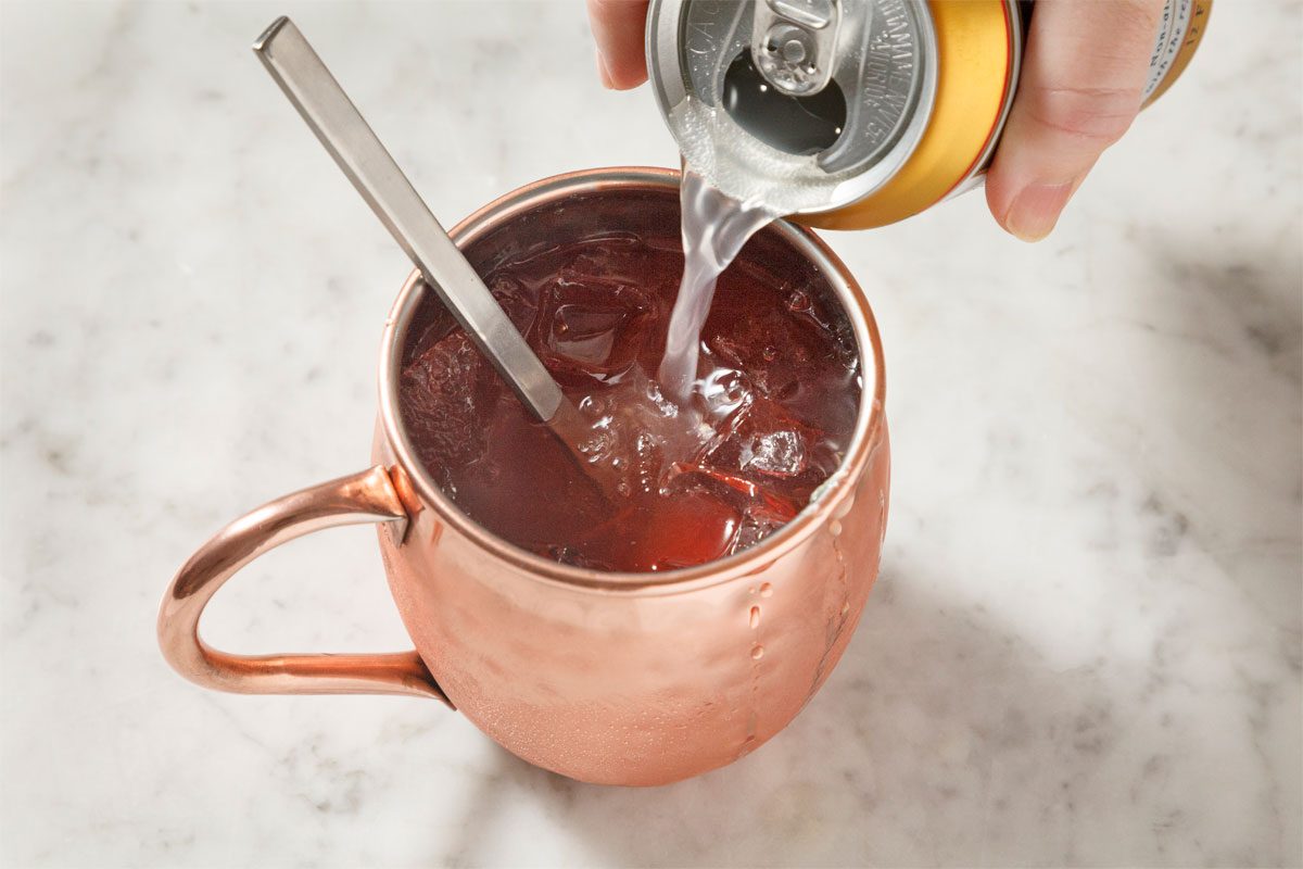 adding ginger beer