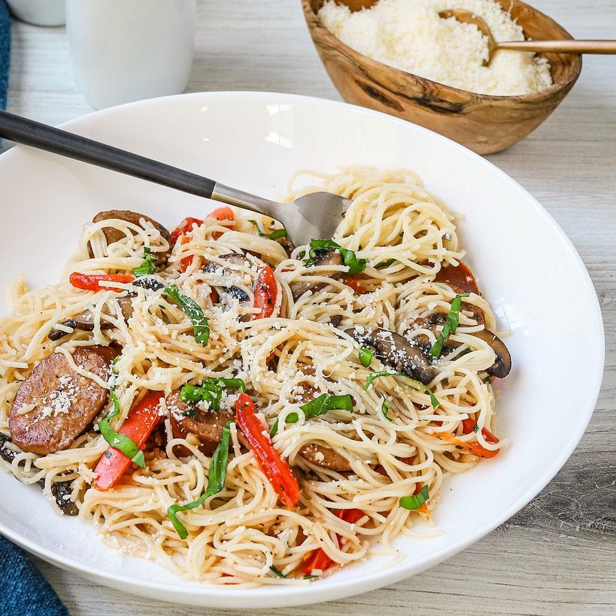 Smoked Sausage with Pasta