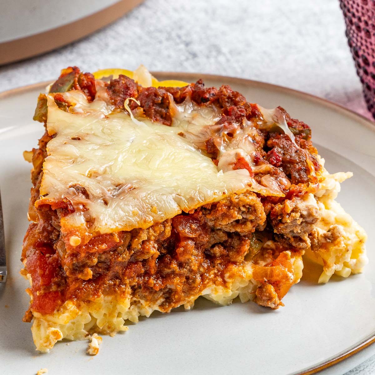 Taste of Home Spaghetti Pie photo of the finished recipe.