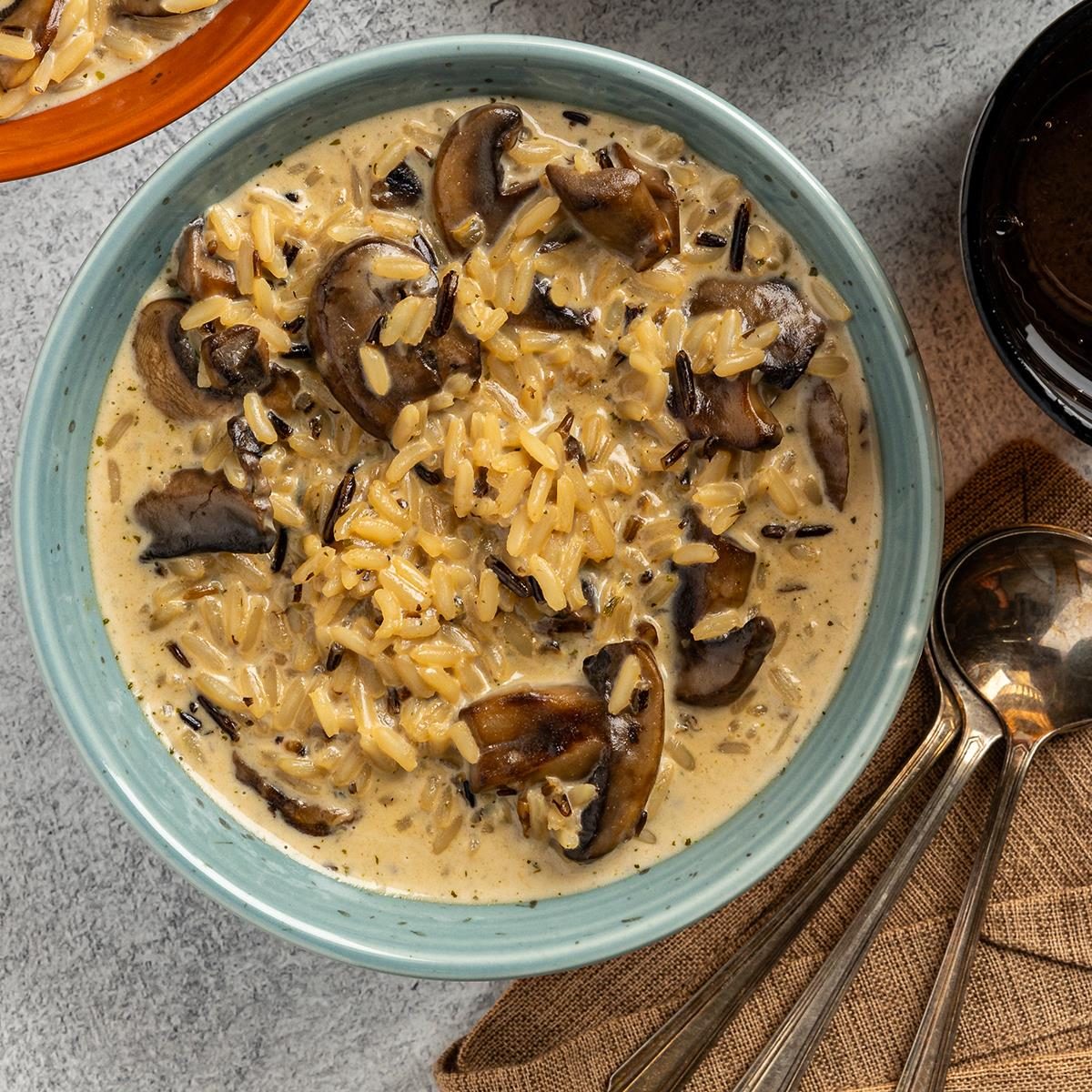 wild rice and mushroom soup