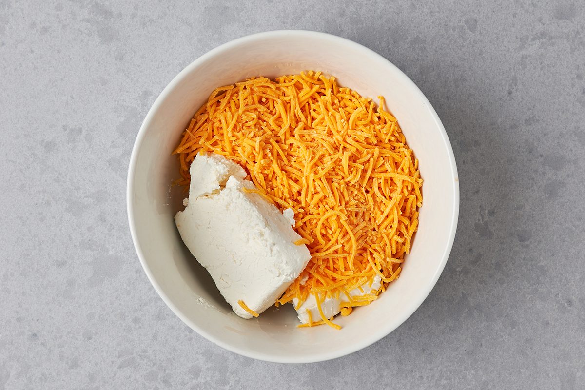 Combine cheeses
