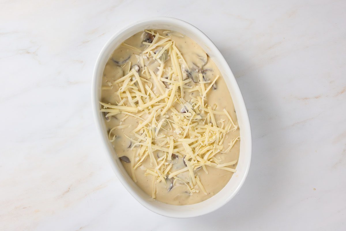 top with cheese