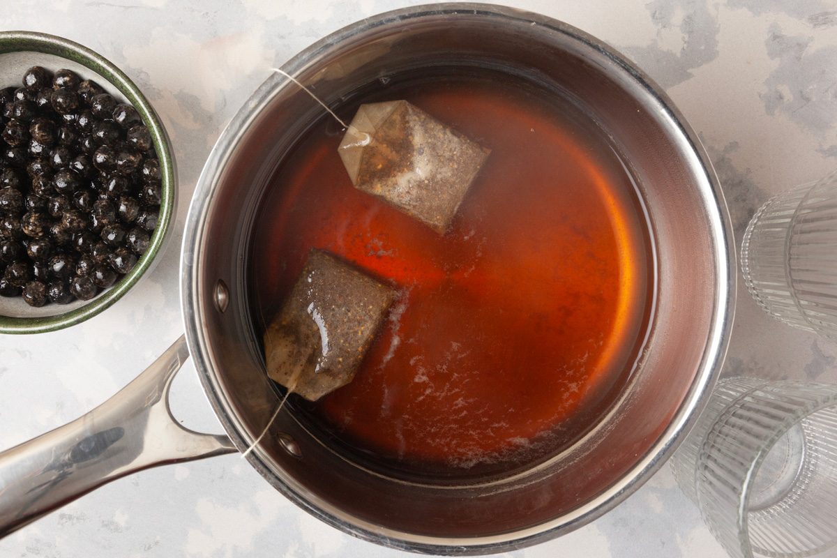 brewing tea